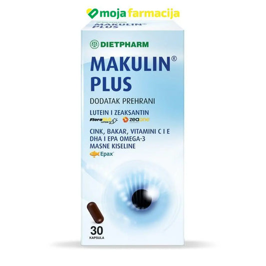 Slika proizvoda DIETPHARM Makulin Plus kapsule iz online apoteke Moja Farmacija - BIH