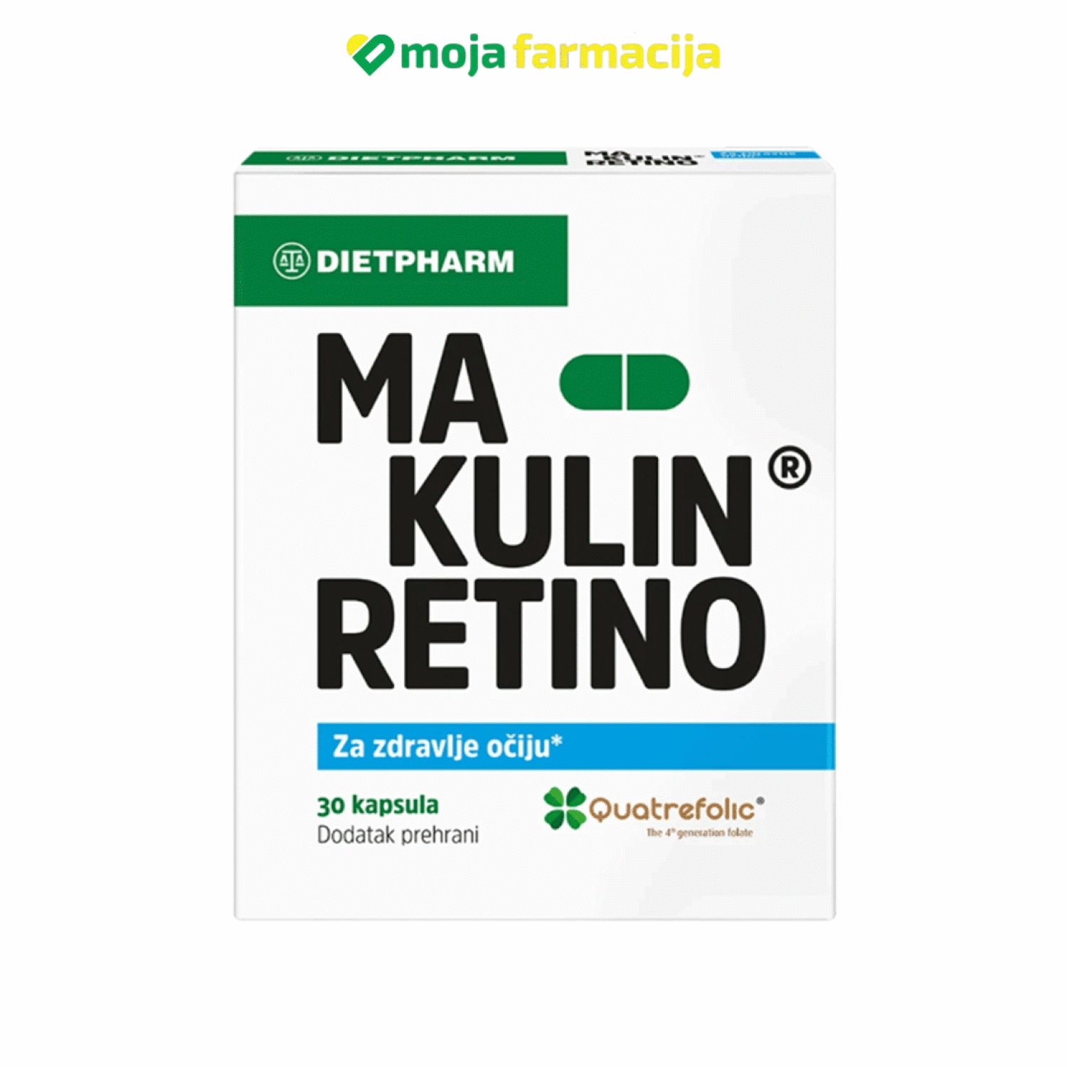 Slika proizvoda DIETPHARM Makulin Retino kapsule iz online apoteke Moja Farmacija - BIH