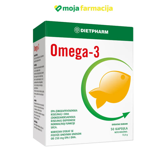 Slika proizvoda DIETPHARM Omega-3 kapsule iz online apoteke Moja Farmacija - BIH