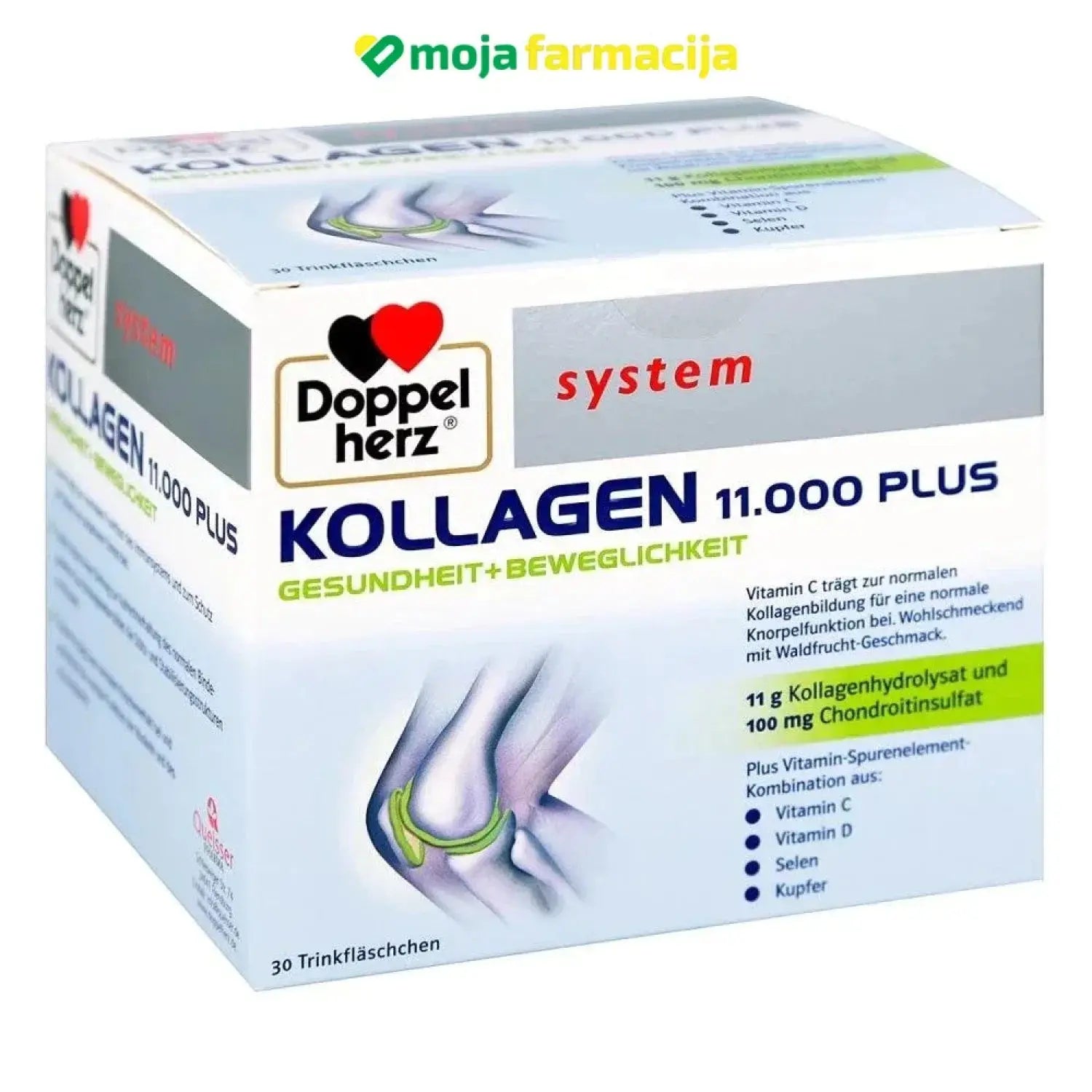 Slika proizvoda DOPPELHERZ System kollagen 11000 plus ampule iz online apoteke Moja Farmacija - BIH