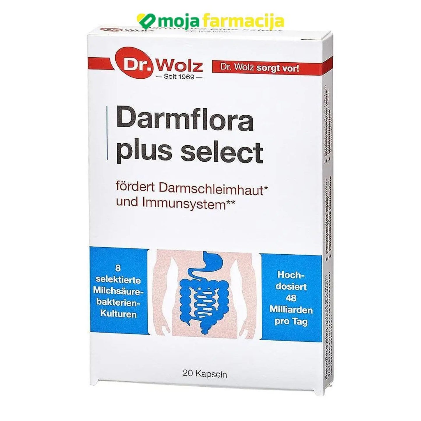 Slika proizvoda DR.Wolz Darmflora plus select 4 kapsule iz online apoteke Moja Farmacija - BIH