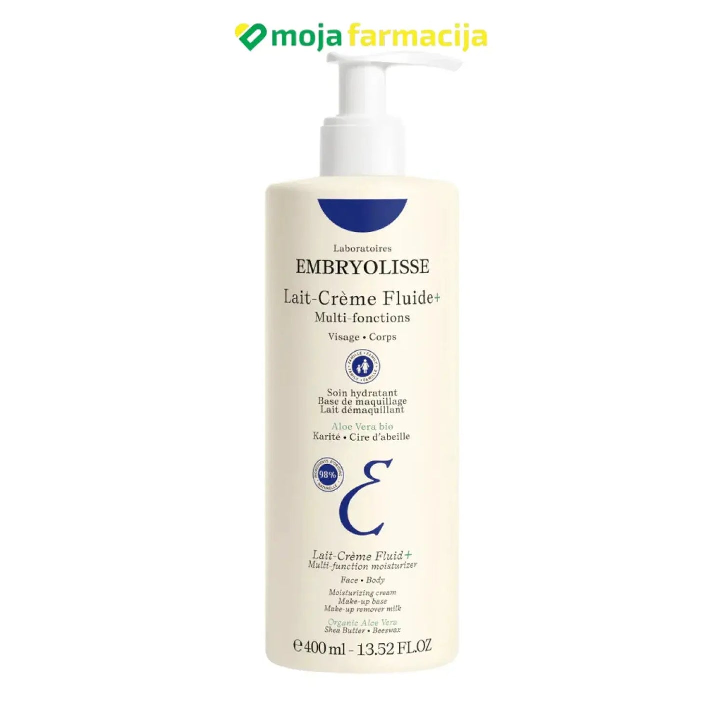 Slika proizvoda EMBRYOLISSE Lait creme fluid+ 400ml iz online apoteke Moja Farmacija - BIH