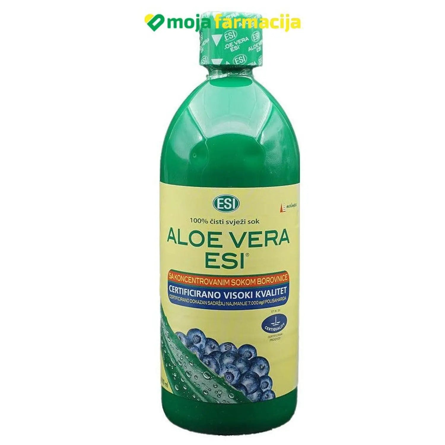 Slika proizvoda ESI Aloe vera sok borovnica 1000ml iz online apoteke Moja Farmacija - BIH