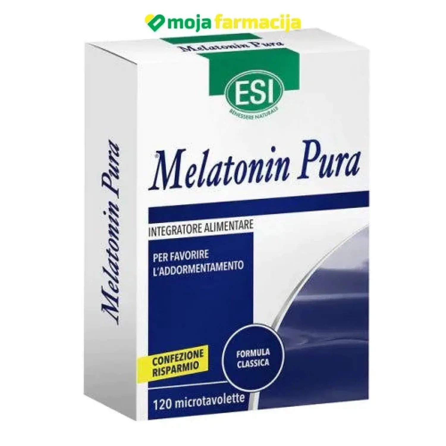 Slika proizvoda ESI Melatonin pura 1mg iz online apoteke Moja Farmacija - BIH