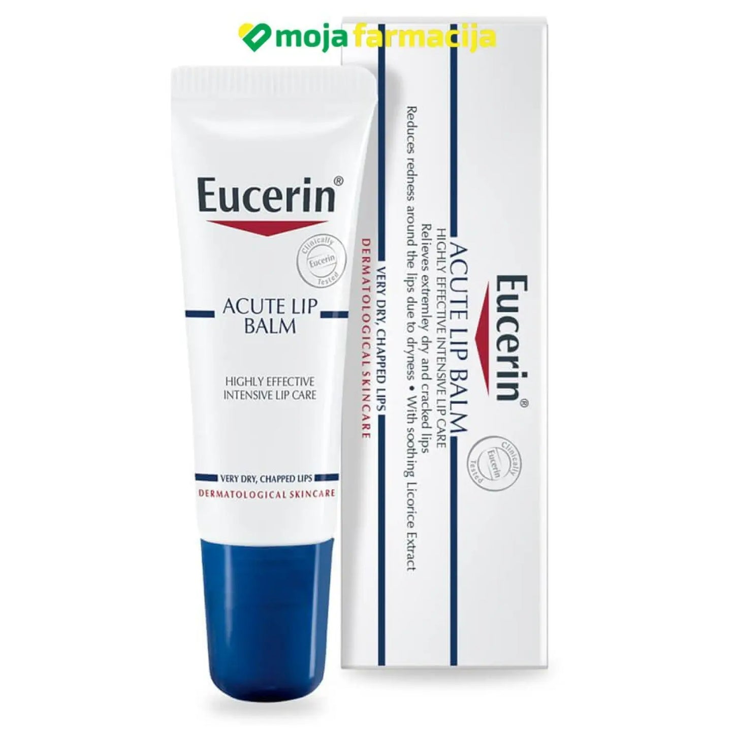 Slika proizvoda Eucerin ACUTE LIP BALM za suhe usne 10ml iz online apoteke Moja Farmacija - BIH