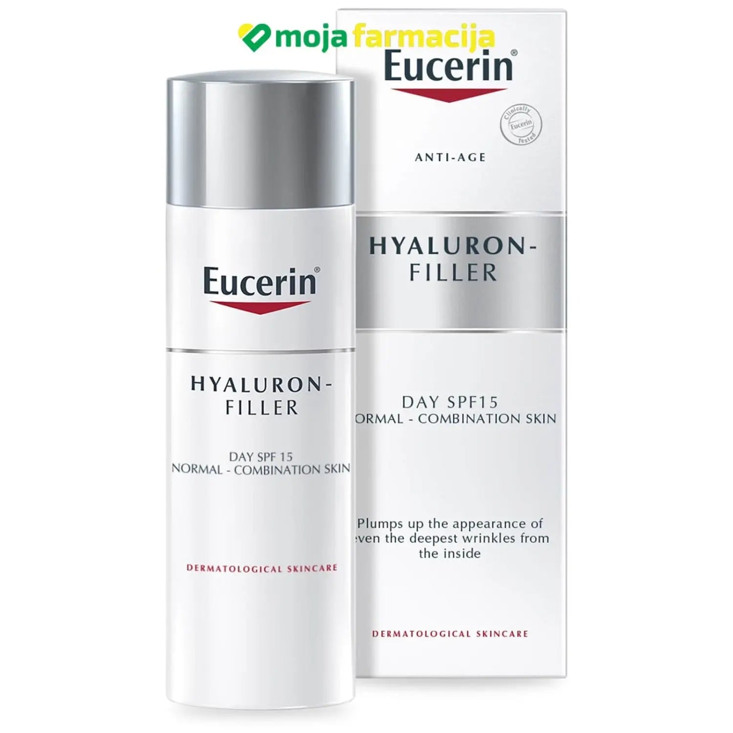 Slika proizvoda Eucerin HYALURON-FILLER Dnevna krema za n/m kožu SPF15 50ml iz online apoteke Moja Farmacija - BIH