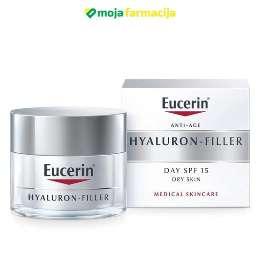 Slika proizvoda Eucerin HYALURON-FILLER Dnevna krema za suhu kožu spf15 iz online apoteke Moja Farmacija - BIH