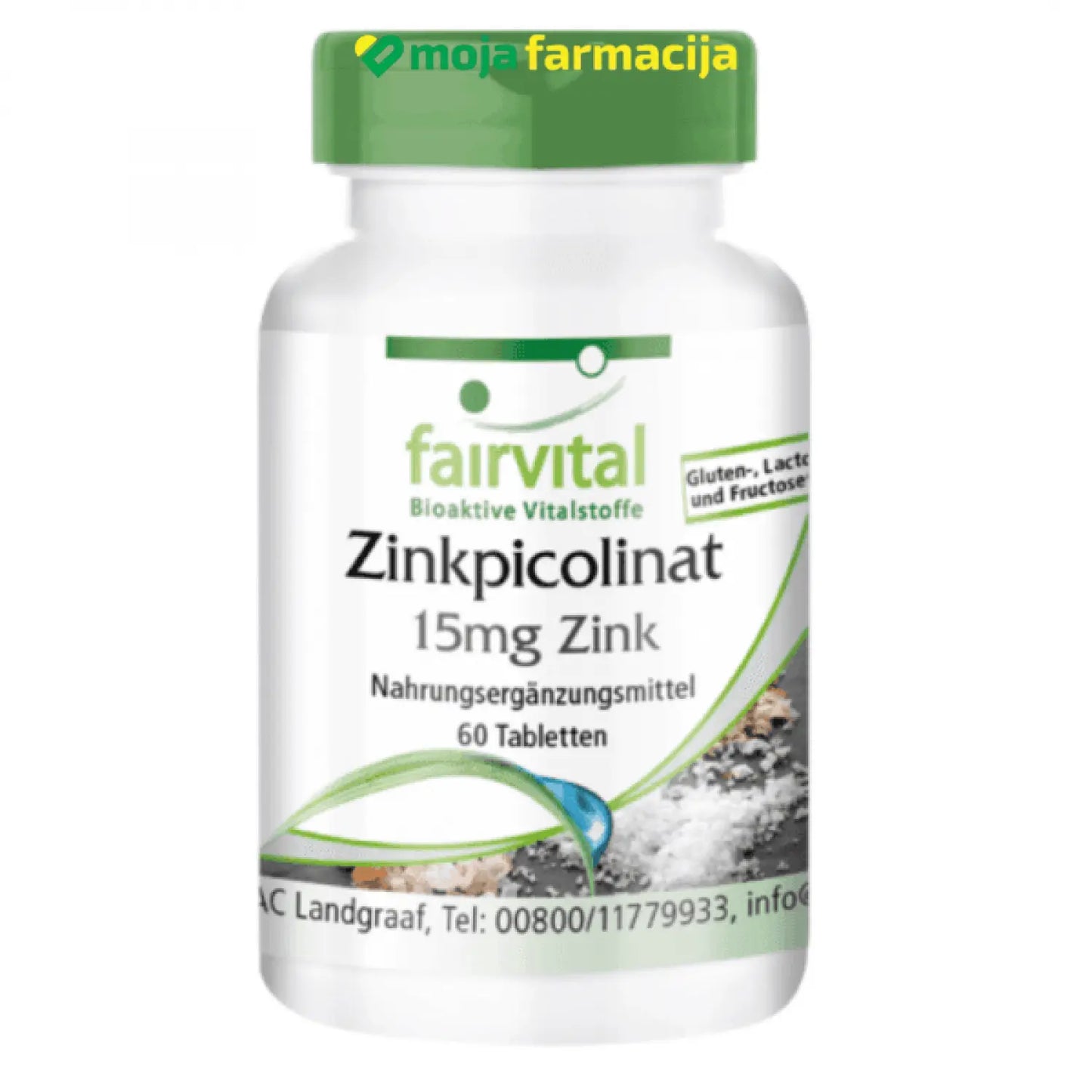 Slika proizvoda FAIRVITAL Cink pikolinat 15mg iz online apoteke Moja Farmacija - BIH