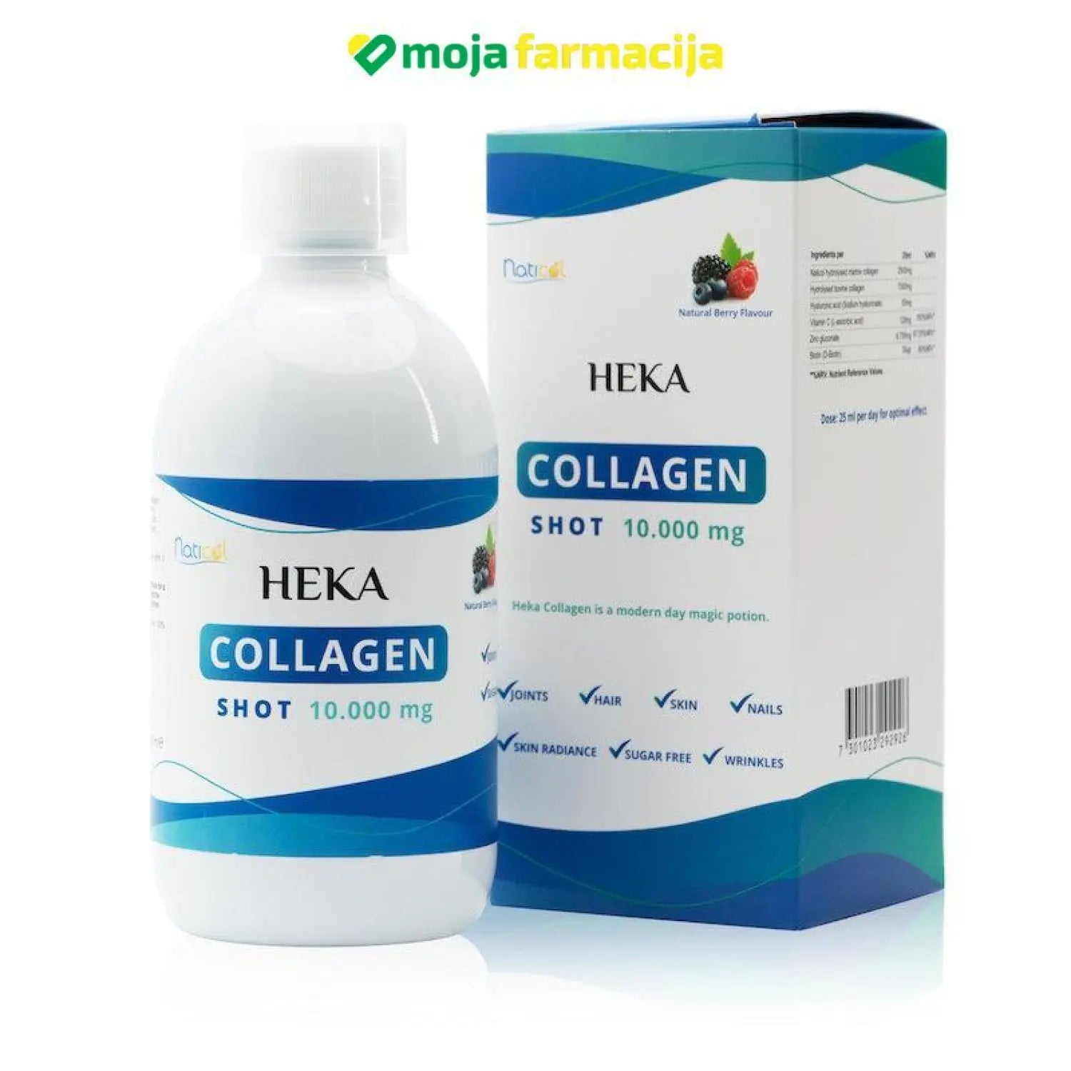 Slika proizvoda HEKA Collagen beauty shot 10.000mg iz online apoteke Moja Farmacija - BIH