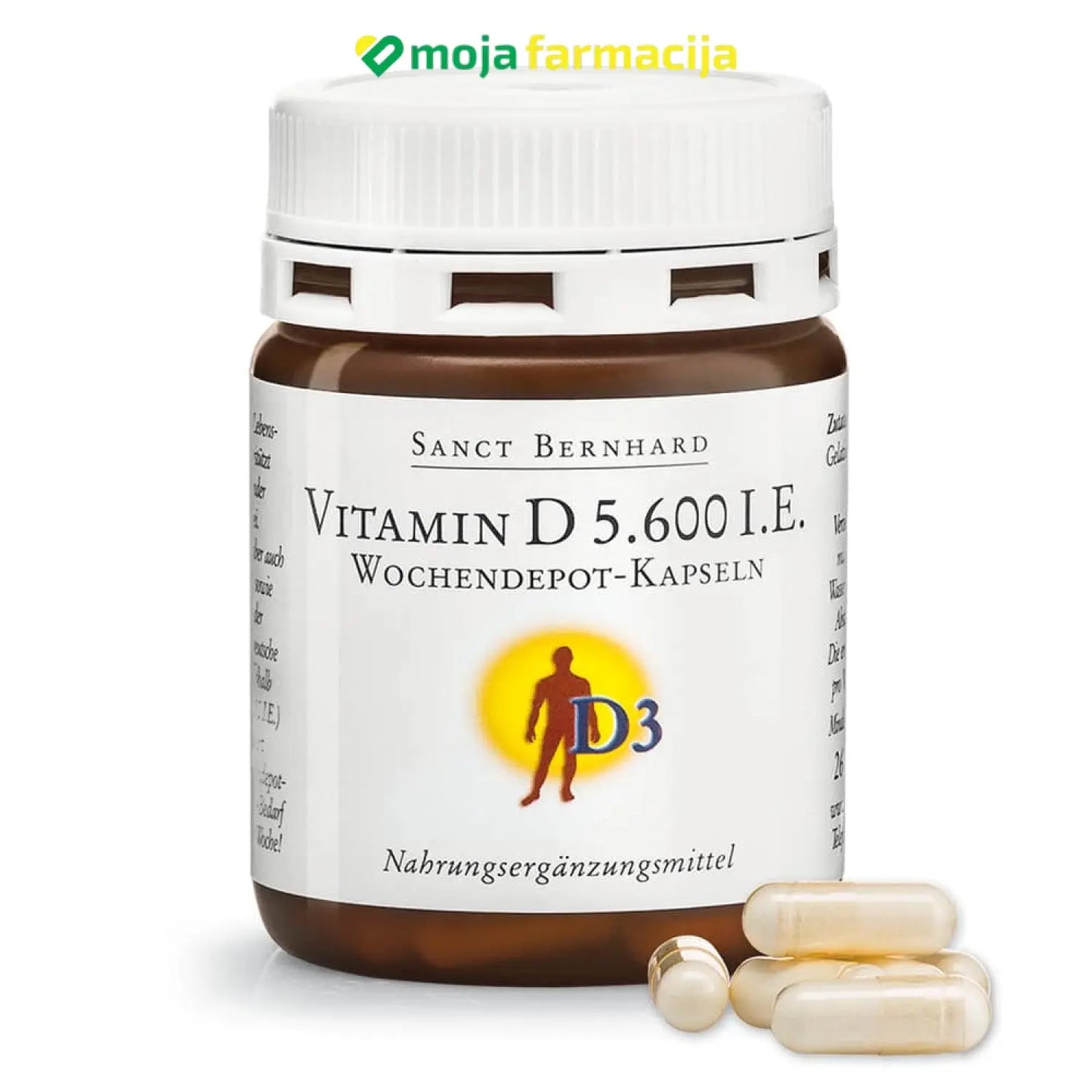 Slika proizvoda HERBALIS Vitamin D 5600 IU kapsule iz online apoteke Moja Farmacija - BIH