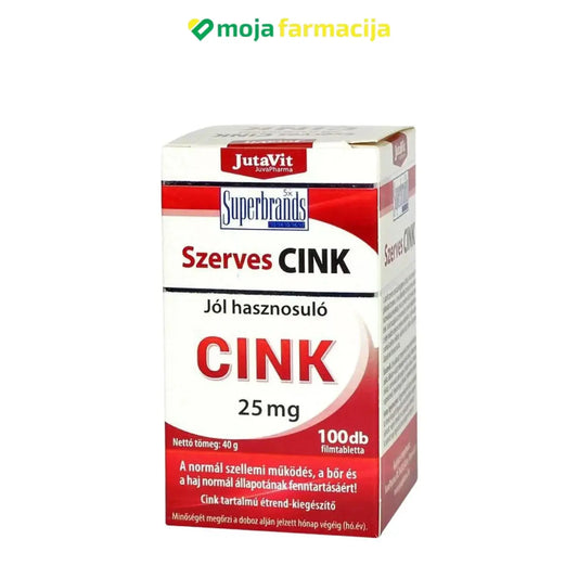 JutaVit Cink 25mg - Moja Farmacija - BIH