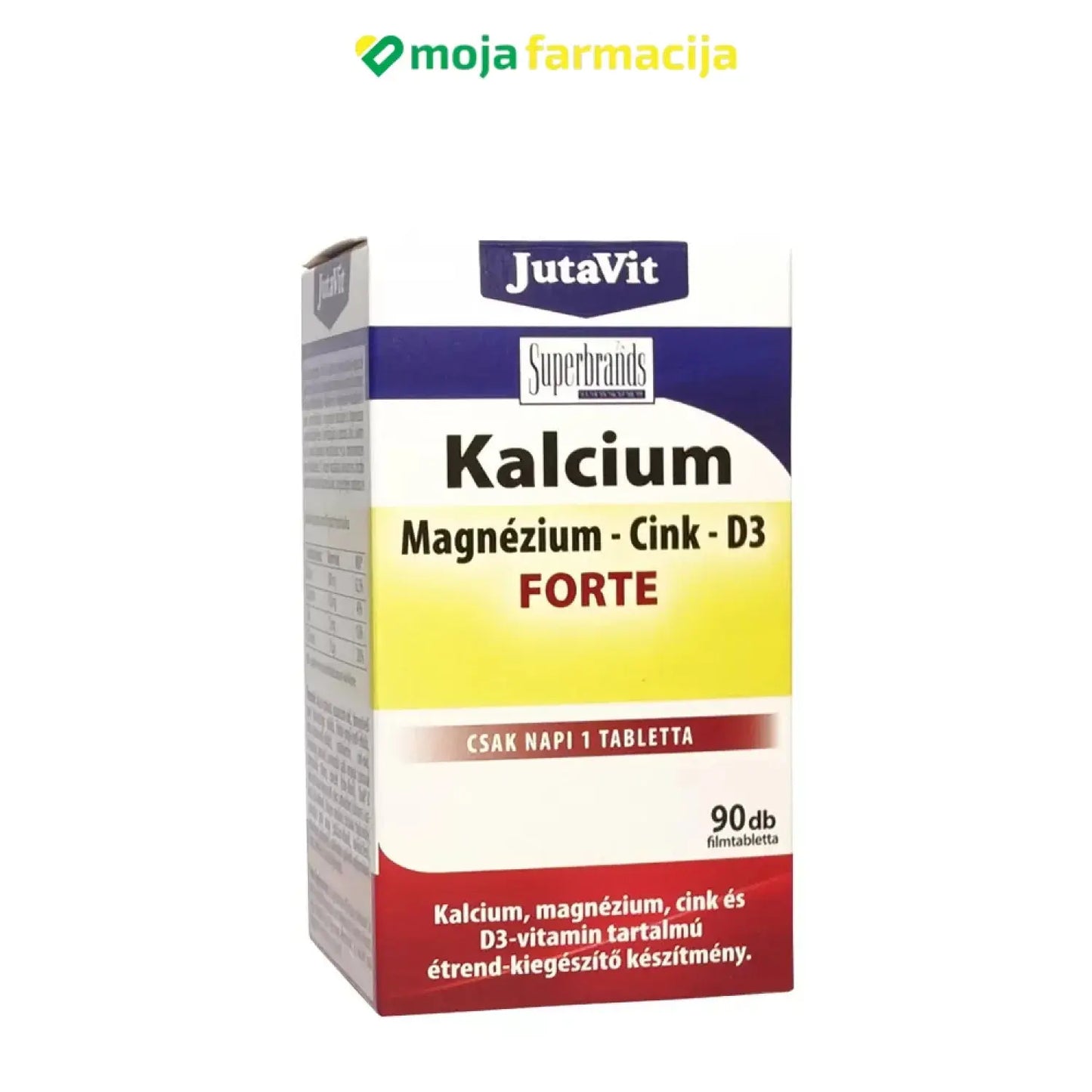 Slika proizvoda JutaVit Kalcij+Magnezij+Cink+D3 iz online apoteke Moja Farmacija - BIH