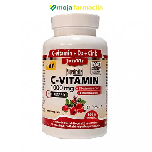 JutaVit Vitamin C 1500mg+D3+Cink+Šipurak+Ekstrakt acerole - Moja Farmacija - BIH