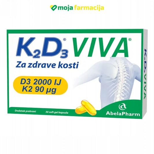 Slika proizvoda K2D3 Viva kapsule iz online apoteke Moja Farmacija - BIH