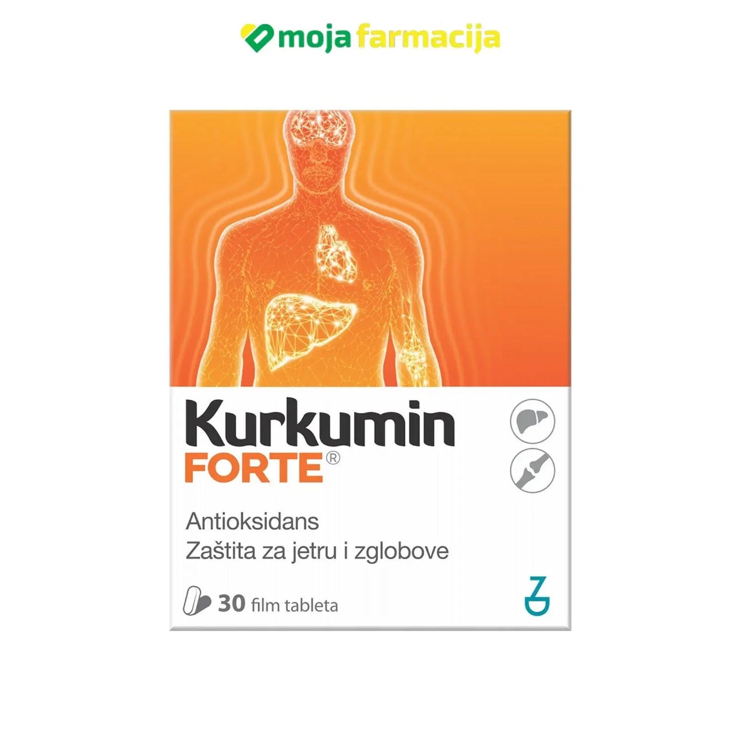 Slika proizvoda Kurkumin forte iz online apoteke Moja Farmacija - BIH