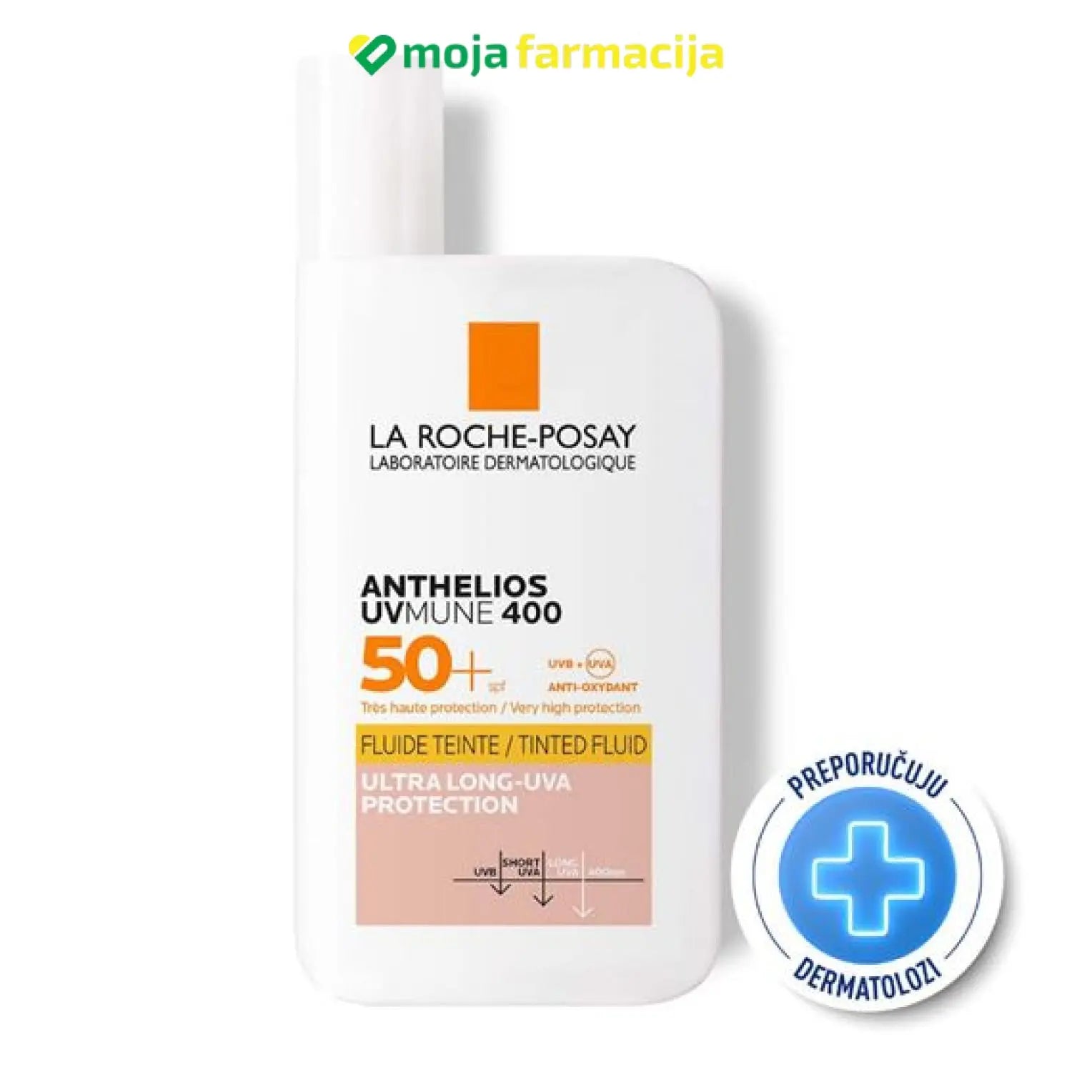 Slika proizvoda LA ROCHE-POSAY Anthelios UVMUNE 400 nevidljivi tonirani fluid SPF50+ iz online apoteke Moja Farmacija - BIH