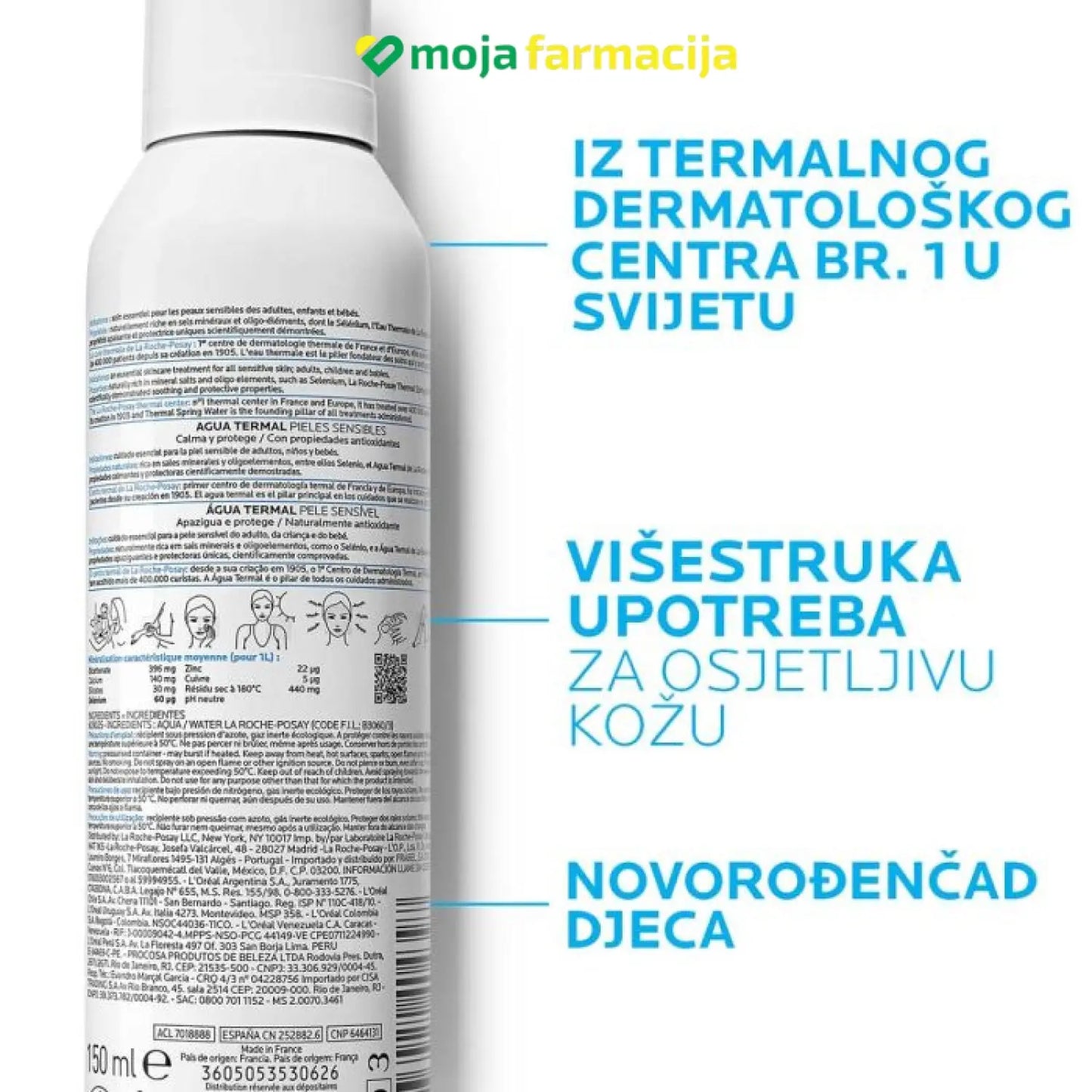 Slika proizvoda LA ROCHE-POSAY Eau Thermale termalna voda 150ml iz online apoteke Moja Farmacija - BIH