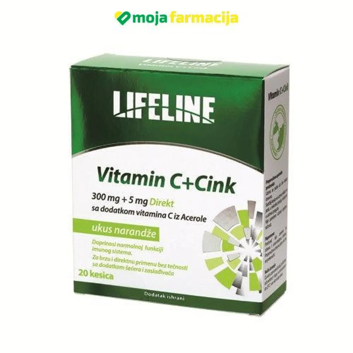 Slika proizvoda LIFELINE Vitamin C+Cink direkt granule iz online apoteke Moja Farmacija - BIH