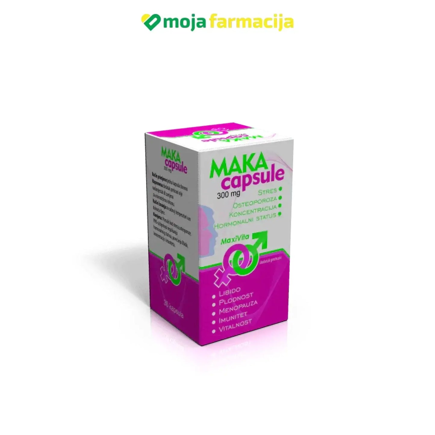 Slika proizvoda MAXIVITA Maka kapsule 300mg iz online apoteke Moja Farmacija - BIH