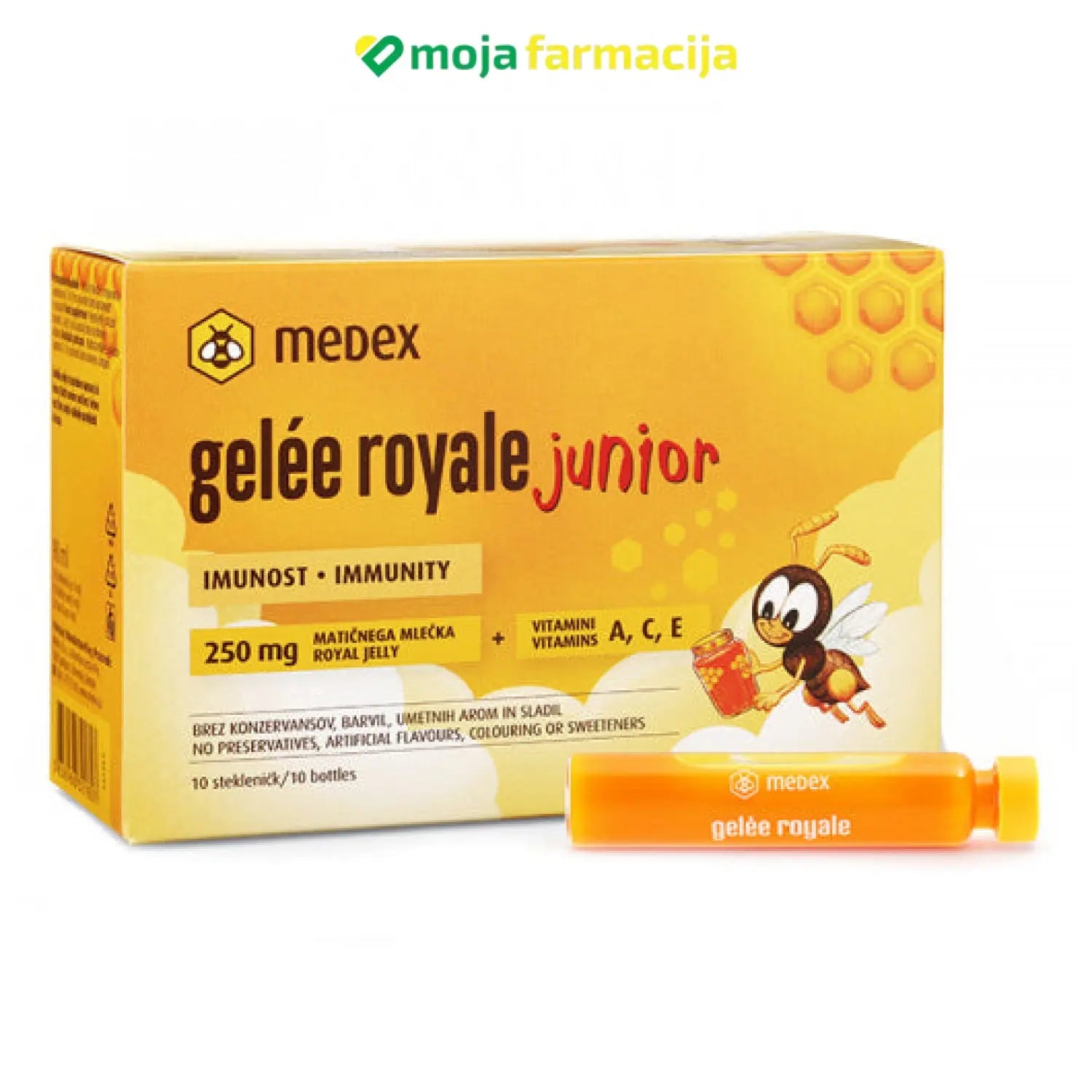 Slika proizvoda MEDEX Gelee royale junior ampule iz online apoteke Moja Farmacija - BIH