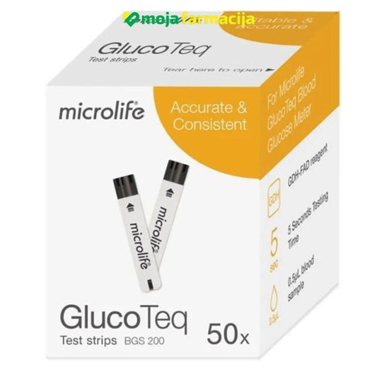 MICROLIFE GLUCOTEO TEST TRAKE A1 (PAK A50) - Moja Farmacija - BIH