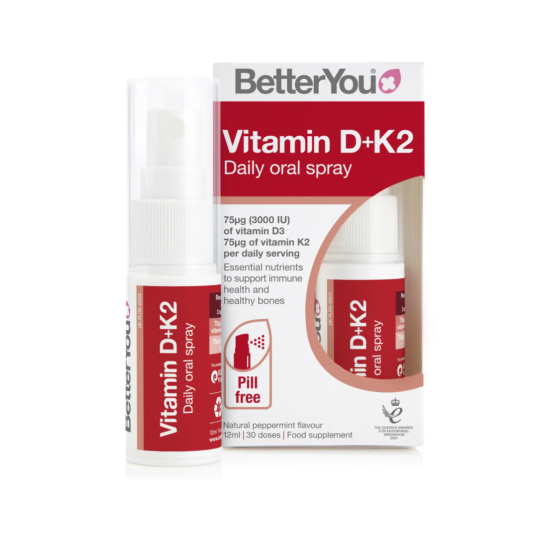 BetterYou Vitamin D 3000 IU + vitamin K2 oralni sprej 12ml