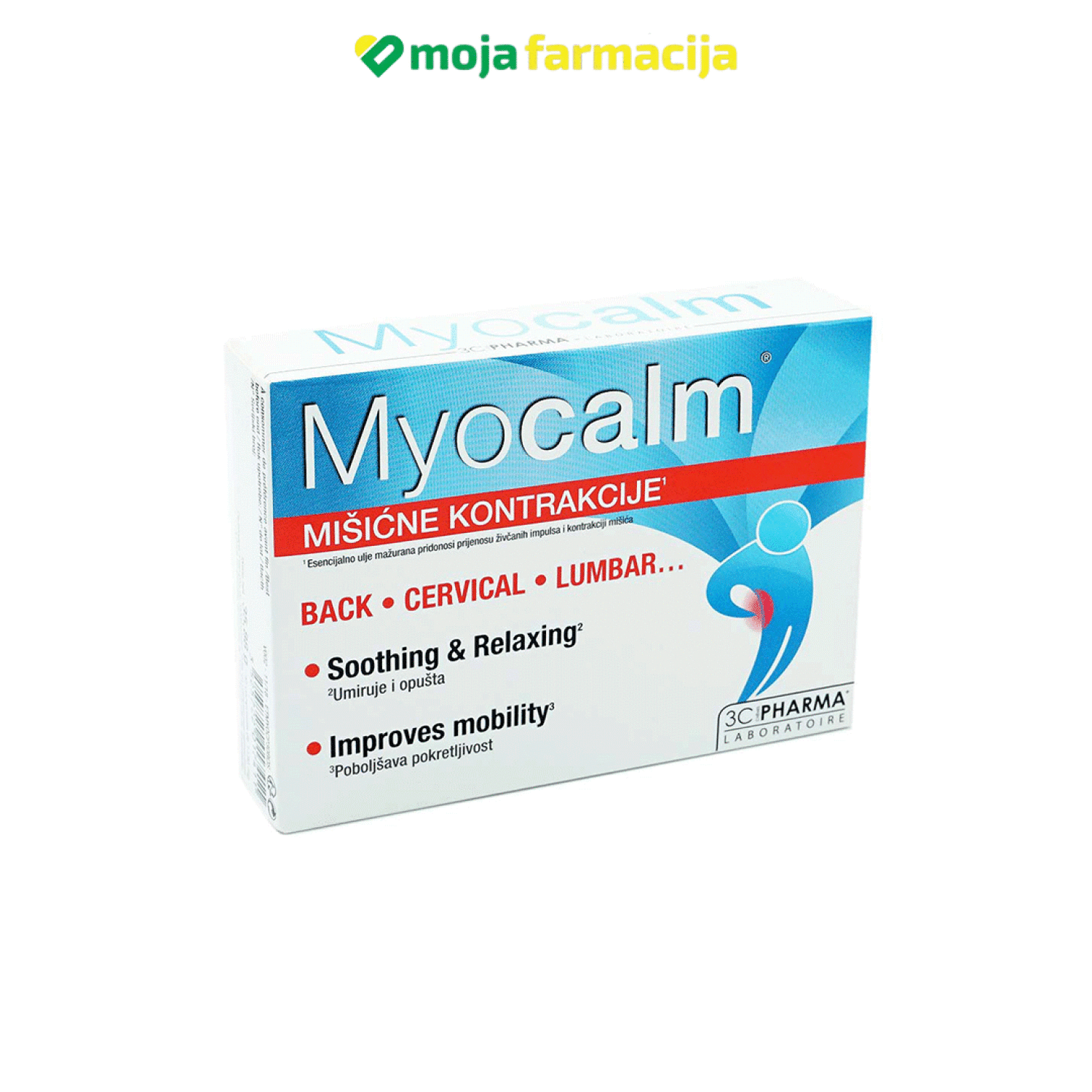 Slika proizvoda Myocalm tablete za bolove u leđima iz online apoteke Moja Farmacija - BIH