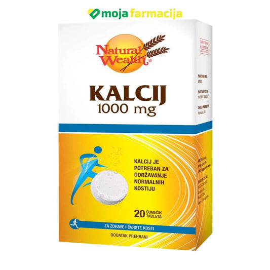 Slika proizvoda NATURAL WEALTH Kalcij 1000mg iz online apoteke Moja Farmacija - BIH