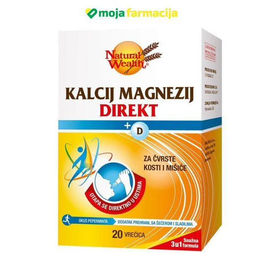 Natural Wealth Kalcij Magnezij + D direct a20 - Moja Farmacija - BIH