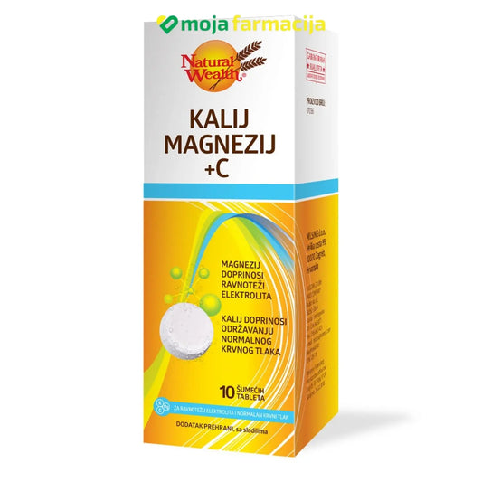 Slika proizvoda NATURAL WEALTH Kalij Magnezij + vitamin C iz online apoteke Moja Farmacija - BIH