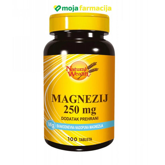 Slika proizvoda Natural Wealth MAGNEZIJUM TBL 100x250mg iz online apoteke Moja Farmacija - BIH