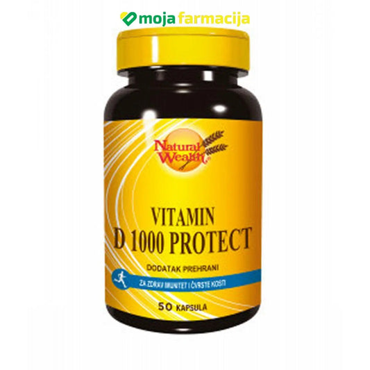 Slika proizvoda NATURAL WEALTH Vitamin D 1000 IU iz online apoteke Moja Farmacija - BIH