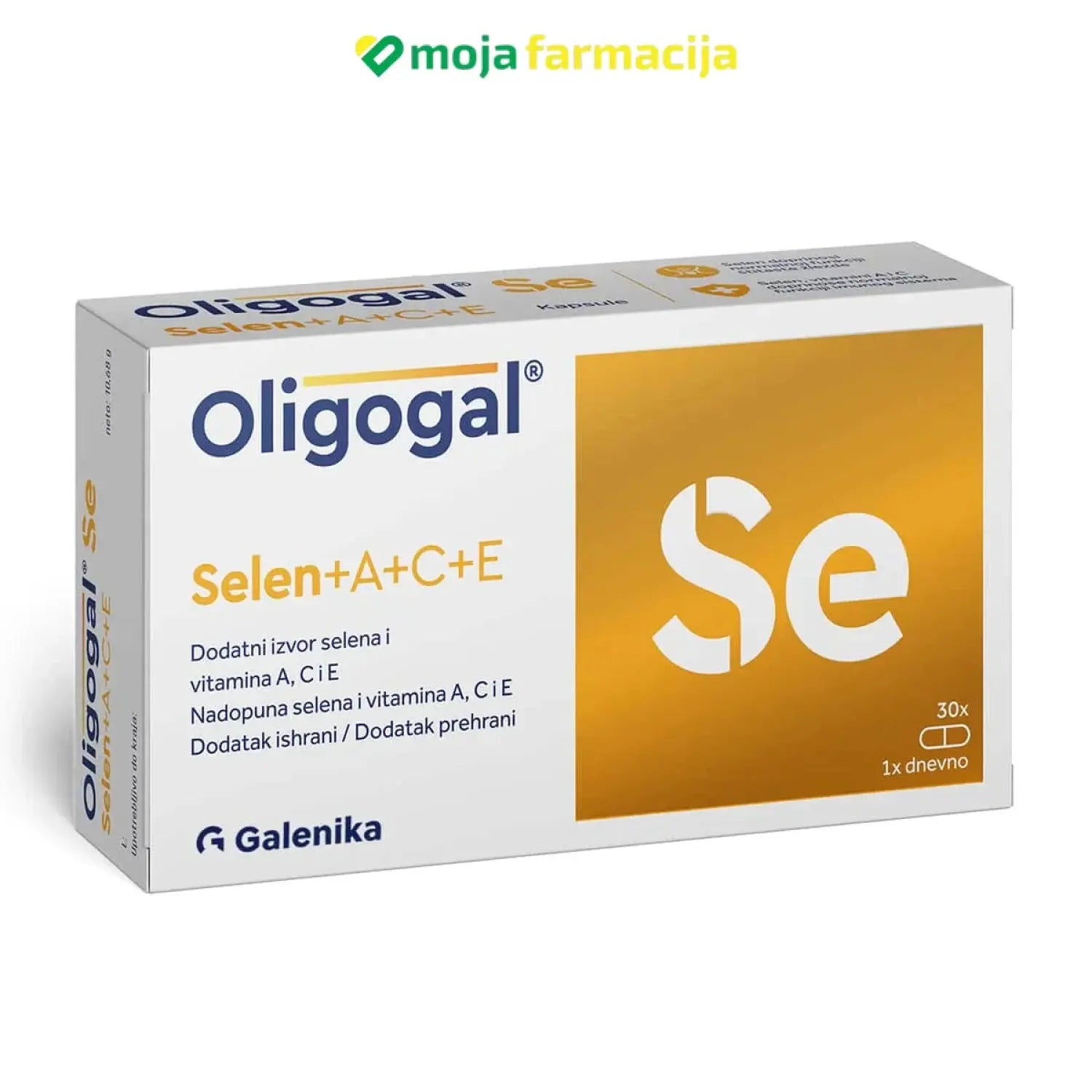 Slika proizvoda Oligogal Selen+A+C+E iz online apoteke Moja Farmacija - BIH