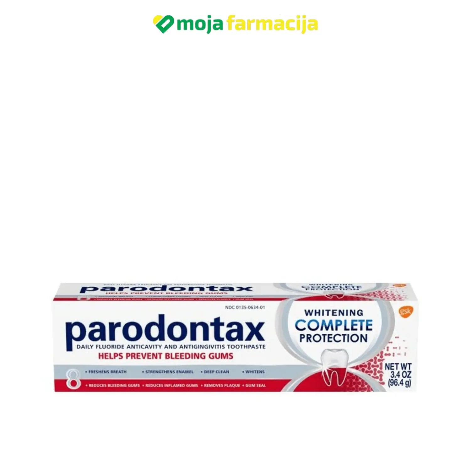 Slika proizvoda Parodontax Complete Protection Whitening iz online apoteke Moja Farmacija - BIH