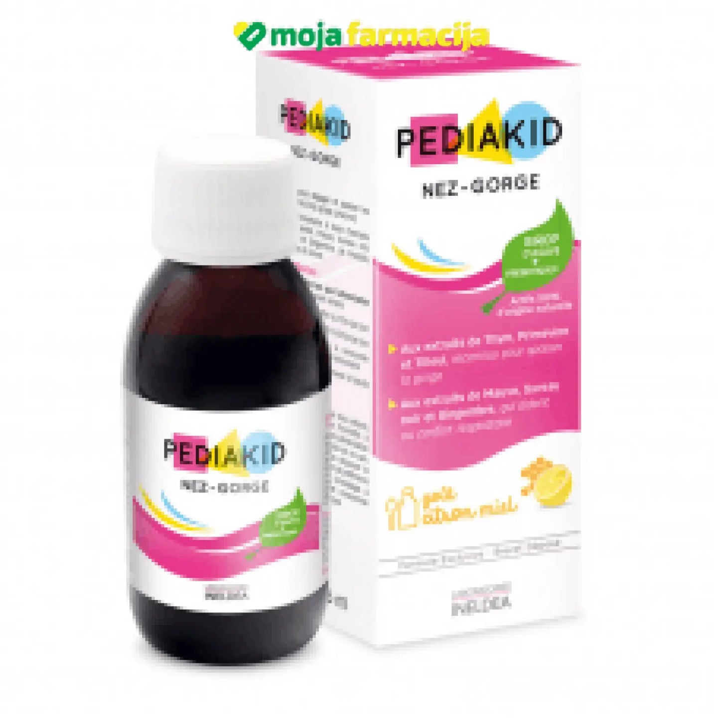 Slika proizvoda PEDIAKID Nez-Gorge sirup za grlo i nos iz online apoteke Moja Farmacija - BIH