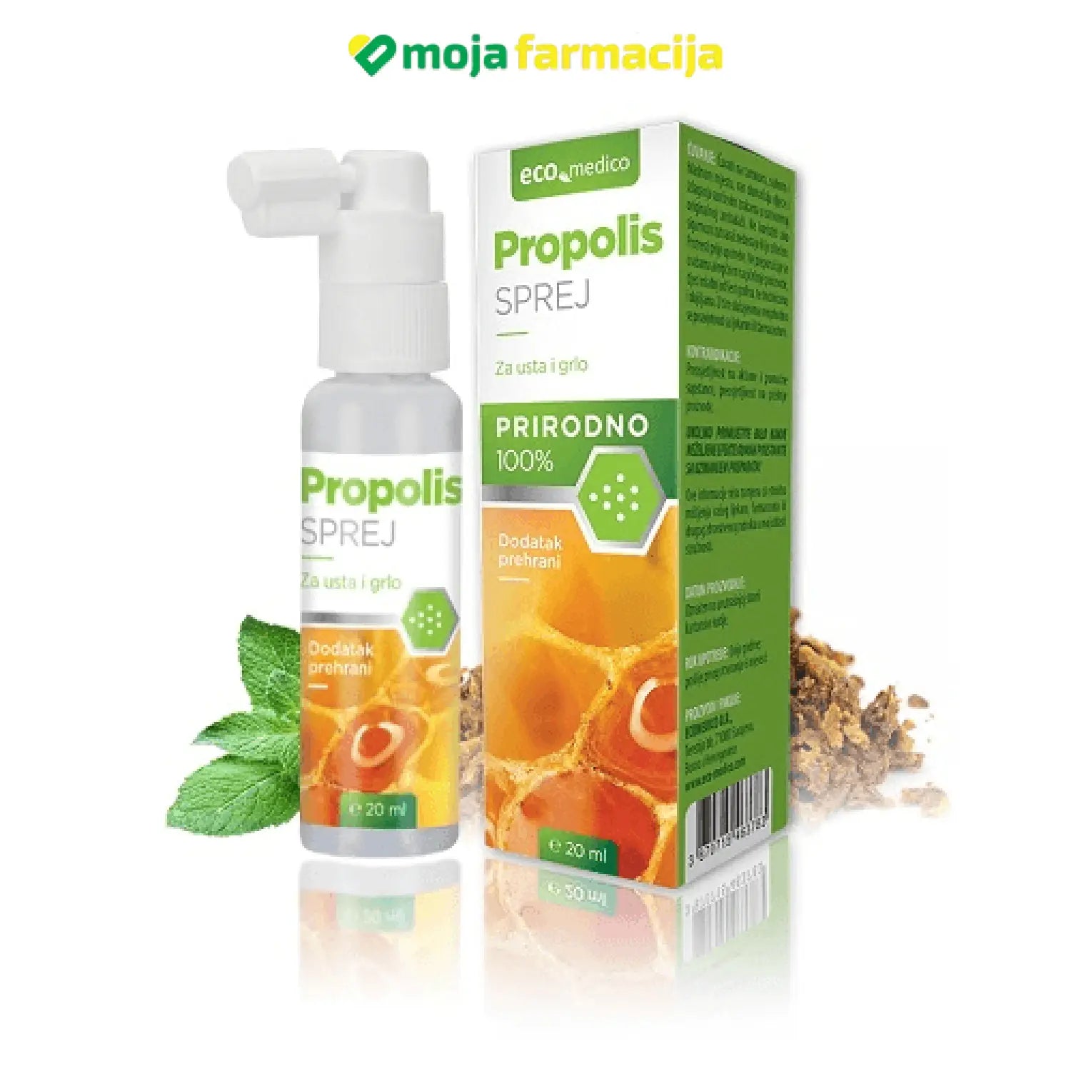 Slika proizvoda Propolis sprej za grlo ECOMEDICO iz online apoteke Moja Farmacija - BIH