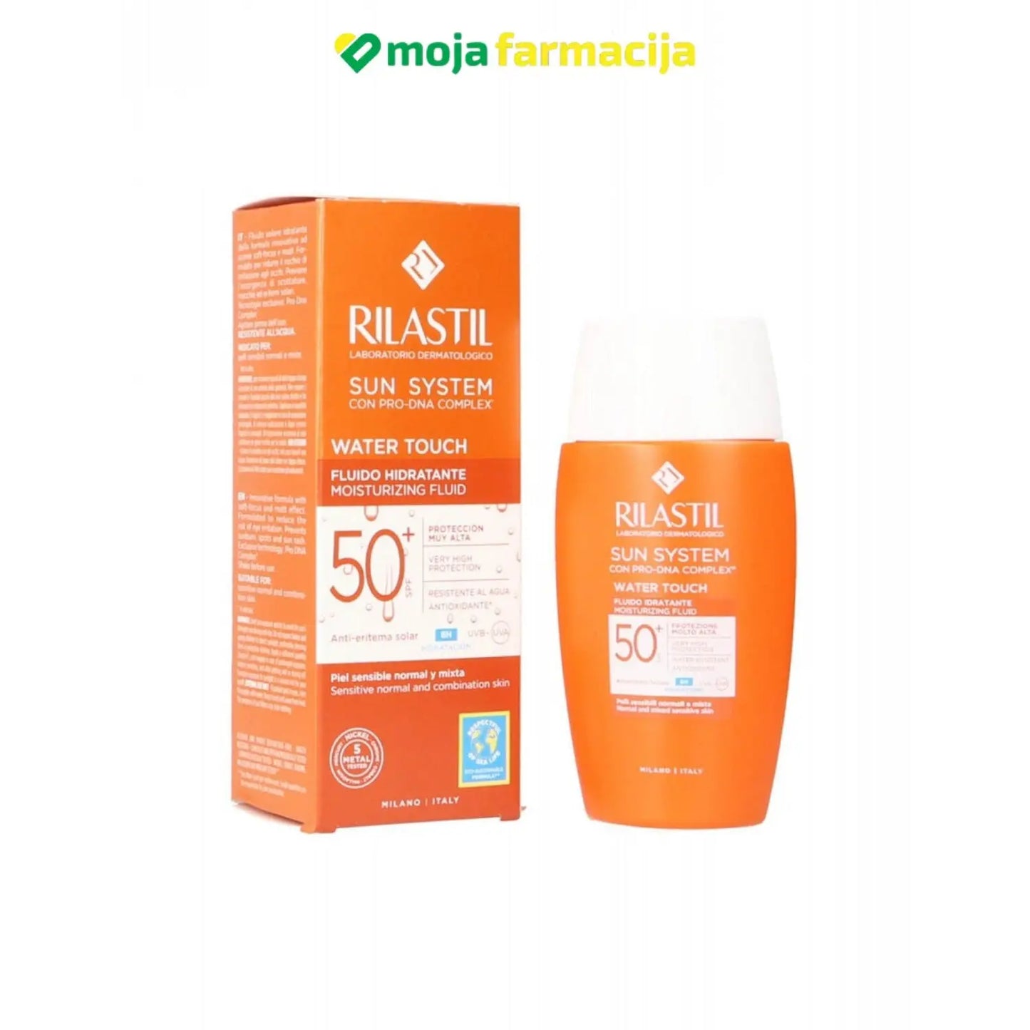 Slika proizvoda RILASTIL Sun system water touch hidratantni fluid za lice SPF50 iz online apoteke Moja Farmacija - BIH