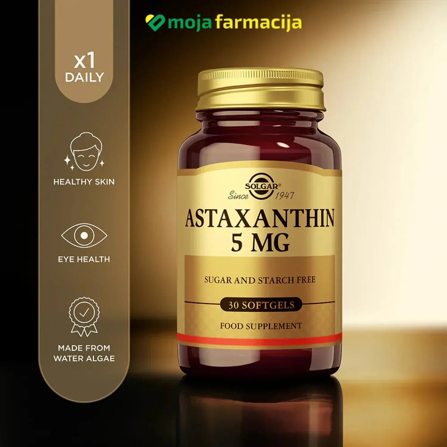 Slika proizvoda SOLGAR Astaxanthin 5mg iz online apoteke Moja Farmacija - BIH