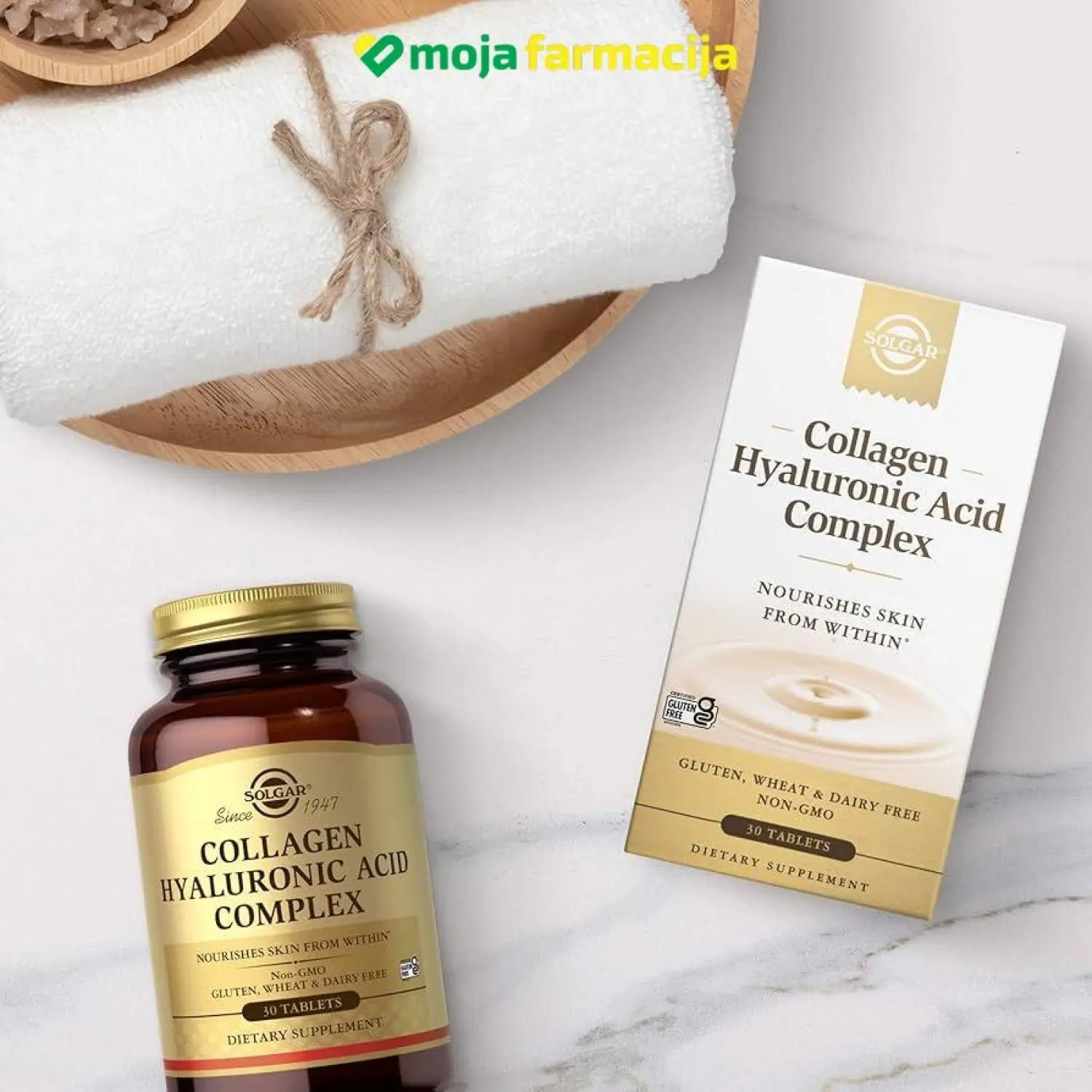 Slika proizvoda SOLGAR Collagen Hyaluronic acid complex iz online apoteke Moja Farmacija - BIH