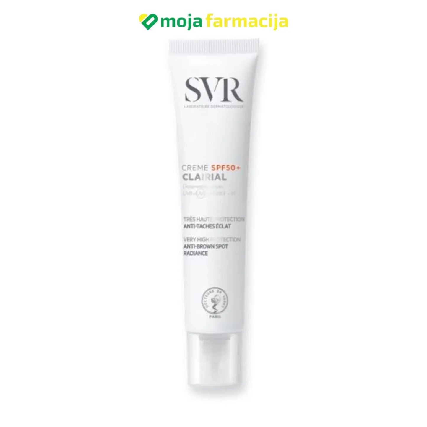 Slika proizvoda SVR Clairial krema protiv tamnih mrlja SPF 50+ iz online apoteke Moja Farmacija - BIH