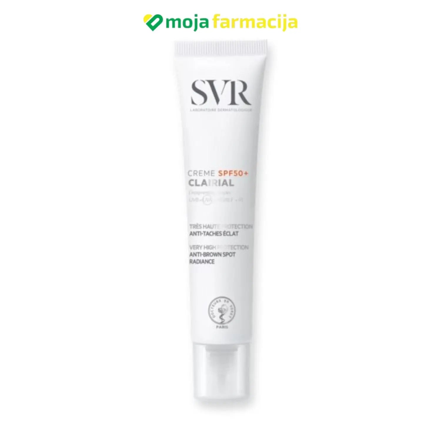 Slika proizvoda SVR Clairial krema protiv tamnih mrlja SPF 50+ iz online apoteke Moja Farmacija - BIH