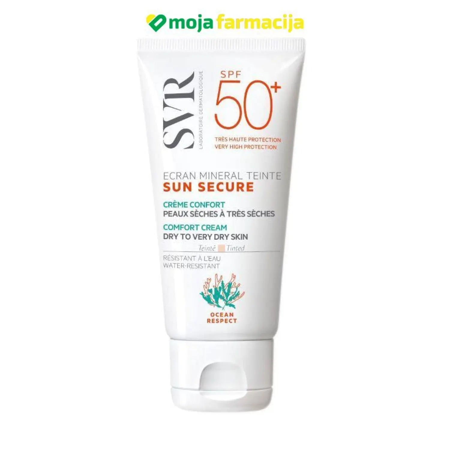 Slika proizvoda SVR Sun secure ecran mineralna tonirana krema SPF50+ / suha do vrlo suha koža iz online apoteke Moja Farmacija - BIH