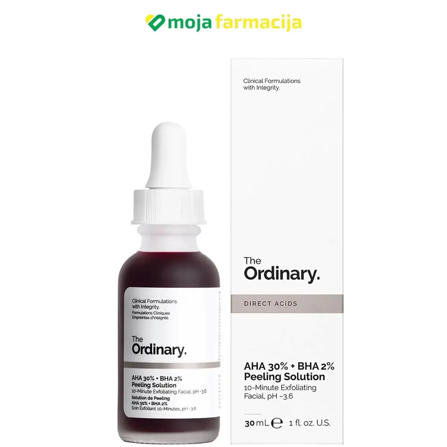 Slika proizvoda THE ORDINARY AHA 30% + BHA 2% piling za lice iz online apoteke Moja Farmacija - BIH