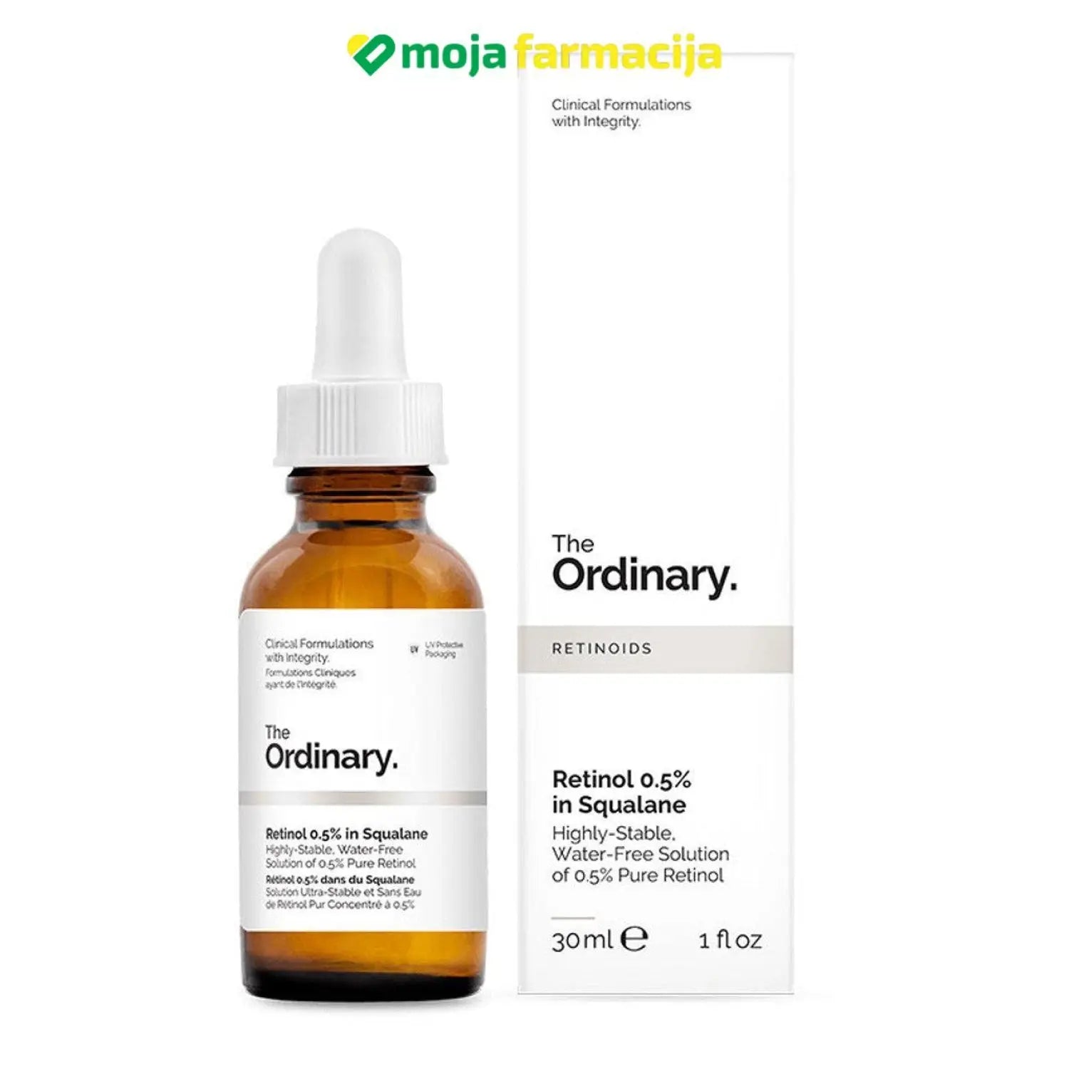 Slika proizvoda THE ORDINARY Retinol  0,5% Sqaualen iz online apoteke Moja Farmacija - BIH