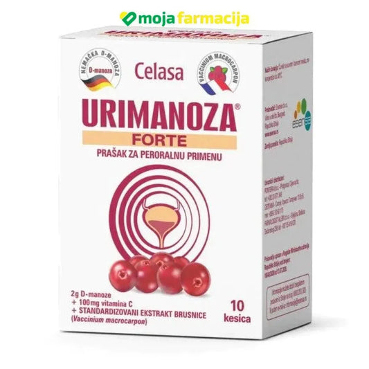 Slika proizvoda Urimanoza Forte za tretman i prevenciju urinarnih infekcija iz online apoteke Moja Farmacija - BIH