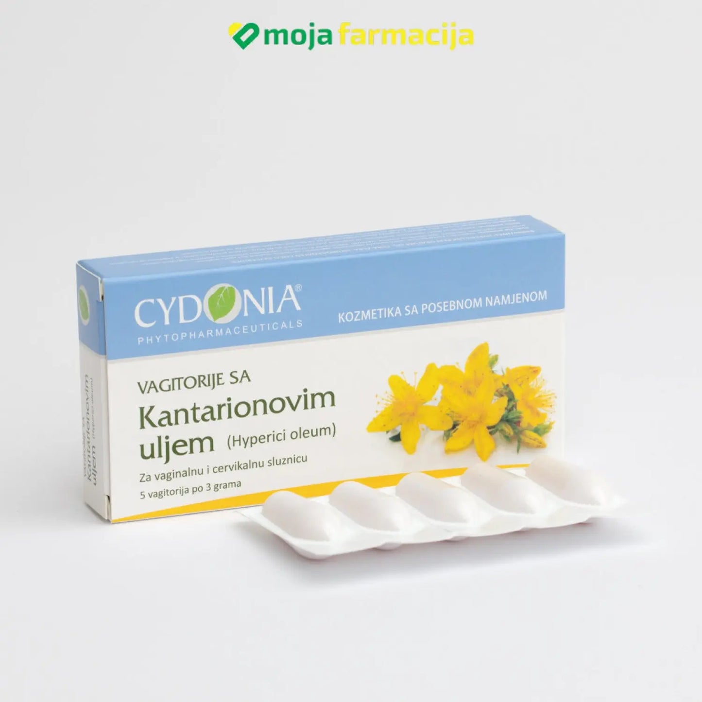 Slika proizvoda Vaginalete sa kantarionovim uljem CYDONIA iz online apoteke Moja Farmacija - BIH