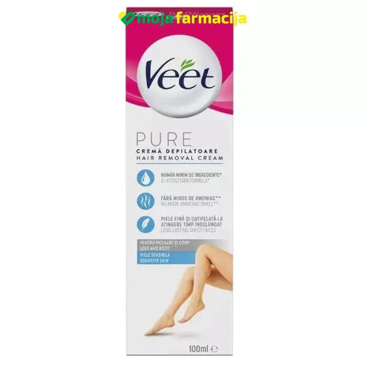 Slika proizvoda Veet Pure krema za depilaciju za osjetljivu kožu iz online apoteke Moja Farmacija - BIH