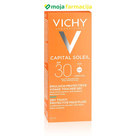 Slika proizvoda VICHY Capital Soleil Dry touch matirajući fluid SPF30 50ml iz online apoteke Moja Farmacija - BIH