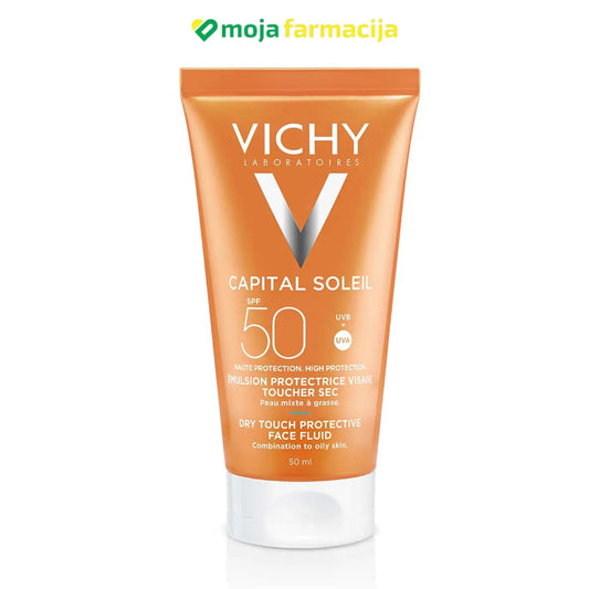 Slika proizvoda VICHY Capital Soleil Dry touch matirajući fluid SPF50 50ml iz online apoteke Moja Farmacija - BIH