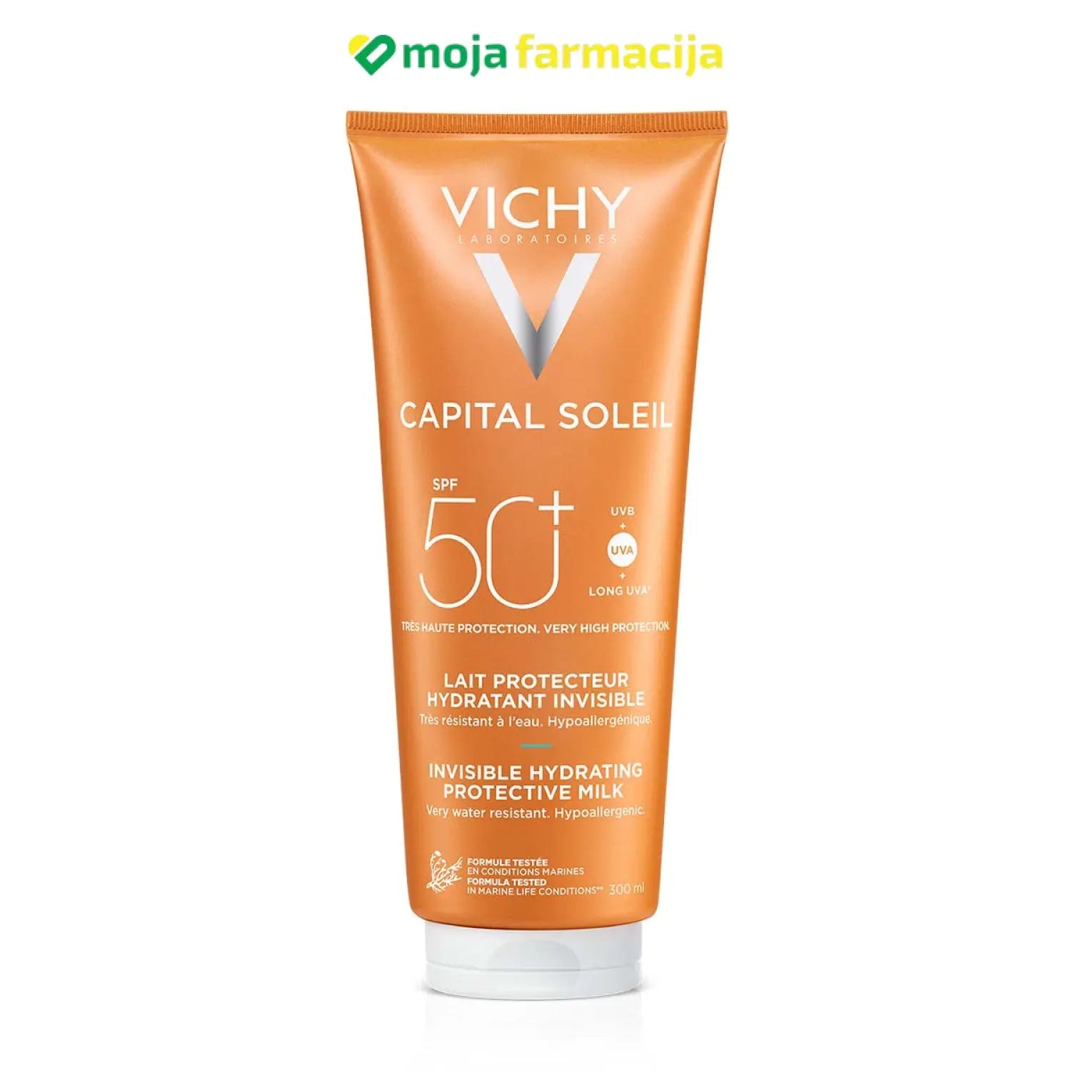 Slika proizvoda VICHY Capital Soleil hidratantno mlijeko za osjetljivu kožu SPF50+ iz online apoteke Moja Farmacija - BIH